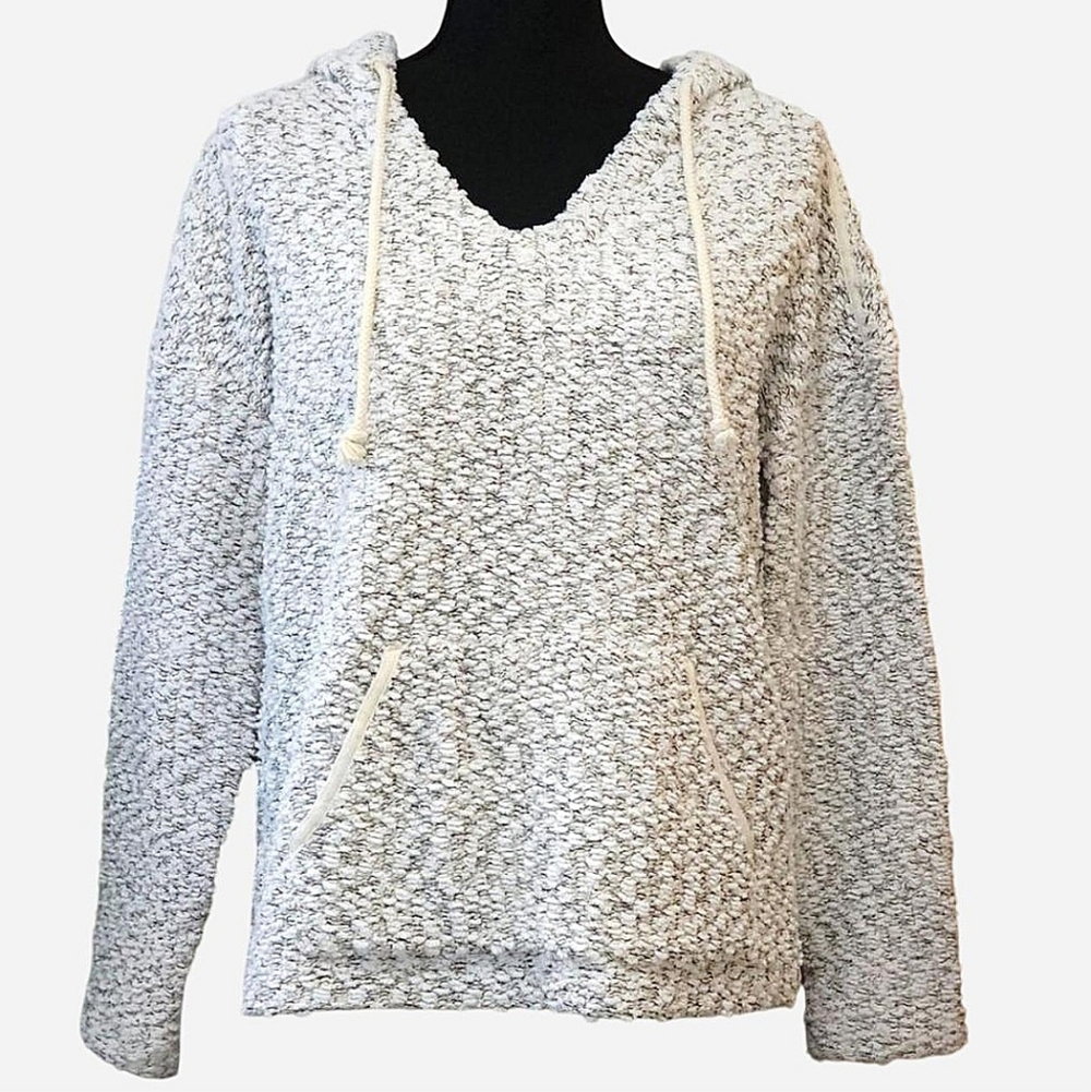 LOU&GREY size S‎ women's boucle pullover hoodie with front kangaroo pocket